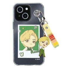 캐릭터 투명 휴대폰 케이스 + 피규어키링 세트