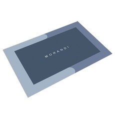 블럭마트 빨아쓰는 논슬립 규조토 주방발매트 40 x 60 x 0.42 cm, 블루