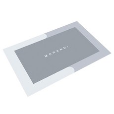 블럭마트 빨아쓰는 논슬립 규조토 주방발매트 40 x 60 x 0.42 cm, 라이트그레이
