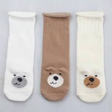 Hi Baby Club 兒童翹耳熊長筒襪 3件組