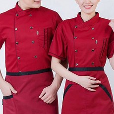 unhev 經典餐飲廚房短袖工作服