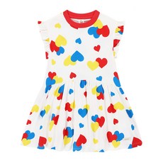 milkmile 女童透氣可愛愛心泡泡連身裙