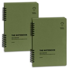 ICONIC 輕便A5 8格分鏡創意筆記本, 16 橄欖綠, 2個