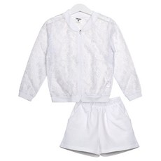 Yurabi 女童蕾絲夾克側開衩長褲套裝