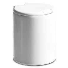 구디푸디 원터치 소품 화장솜 면봉 케이스 원형, 화이트, 1개