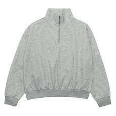 MANTOGO 男款寬鬆版型半拉鍊大學T