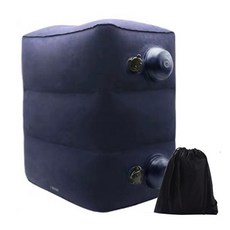 URBAN CAR 簡約多用途充氣腳墊 幫浦型 + 收納袋套組, 1套, 海軍藍