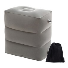 URBAN CAR 簡約多用途充氣腳墊 標準型 + 收納袋組合, 1套, 灰色