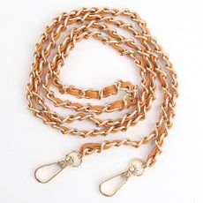 brandyarn 皮革鏈條背帶, 駝色, 1個