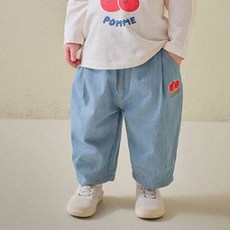 mollimelli 兒童款高腰蘋果清海地鬆緊褲