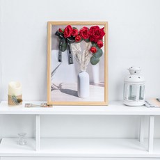 flowertree 絲絨玫瑰 L形花圈, 1個, 混合色