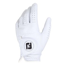 FootJoy 男士用羊皮 Cabretta Sof 高爾夫手套 左手用, 白色, 1個