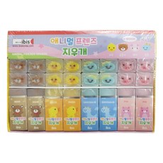 ibis 動物朋友橡皮擦 4款 x 10入組, 豬, 鴨, 熊, 恐龍, 1套