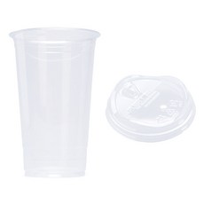 동아팩키지 투명 PET 아이스컵 + 드링크리드 세트, 590ml, 100세트