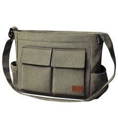 marco polo 方形帆布斜背包 MP4037, 卡其色