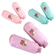 알로데 해피 베이비 성인용 미술 팔토시 3종 세트 TYPE22, 핑크, 퍼플, 스카이