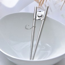 不鏽鋼學習筷 基本款, 銀, 1個
