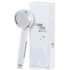 PURESOO 隱藏式濾芯蓮蓬頭, 1個, 白色