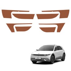 MAYTON 改裝 皮革 原廠色 防刮 車門保護蓋, 現代 Ioniq 5, 棕色