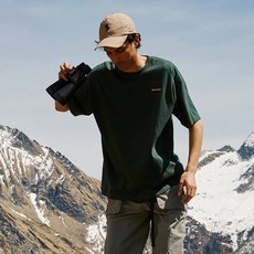 NEPA 男士透氣基本款Logo棉質半寬鬆短袖T恤