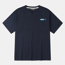 네파 남여공용 통기성 FLOAT 그래픽 헤비 면 세미 오버핏 반팔 티셔츠