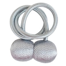 민스리빙 자석 커튼 타이백 볼 3 x 45 cm, 실버볼, 1개