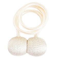 민스리빙 자석 커튼 타이백 볼 3 x 45 cm, 크림화이트, 1개