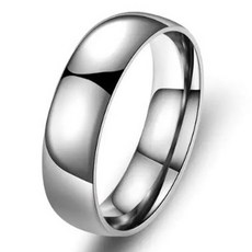 젤루나 써지컬 6mm 레이어드 유광 라운드 볼드 반지 B-02