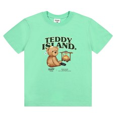 뉴욕꼬맹이 아동용 통기성 테디아일랜드 NY반팔 티셔츠 T126