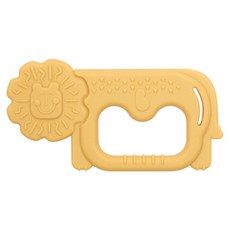 밤부베베 유아용 정글숲 안심 치발기, 단품, 어흥이 옐로, 1개