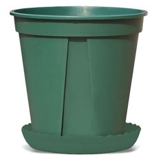 Walled Gardening 防止過濕 New Long 開縫花盆 + 盆栽底盤 組, 氛圍綠, 1套