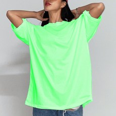 라라온 여성용 통기성 오버 사이즈 반팔 티셔츠 TSP387