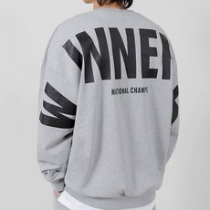 MCT 男女通用毛圈布寬鬆棉質Winners大學T