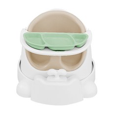 젤리맘 유아용 와이즈 체어 + 카트 + 흡착 식판 세트, 앰버베이지(의자), 민트(식판)