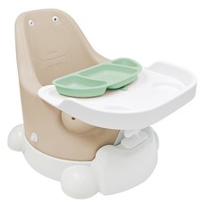 젤리맘 유아용 무나 부스터체어 + 트레이 + 카트 + 흡착식판 세트, 앰버베이지(체어), 민트(식판)