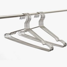 Saenghwalgongsik 堅固不鏽鋼衣架, 銀色, 20個