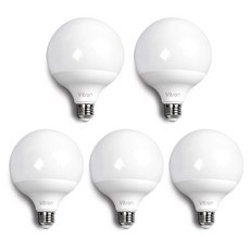 비츠온 LED 볼전구 램프 숏타입 15W, 전구색, 5개