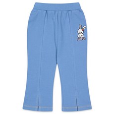 milkmile 兒童害羞兔斜紋靴型七分褲