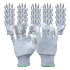GUARDMAN PU 指尖塗層手套 M, 白色, 20個