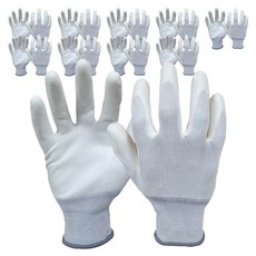 GUARDMAN PU 掌心塗層手套 L 雙手組, 白色, 20套