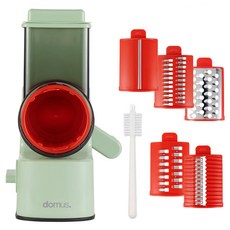 domus 滾筒手搖式多功能切片刨絲器, 1組, 綠色