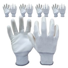 GUARDMAN PU 掌心塗層手套 L 雙手套組, 白色, 10套