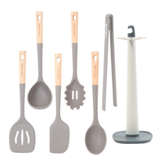 CHEFLINE 異味矽膠炊具 7 件套, 灰色, 7種, 1組