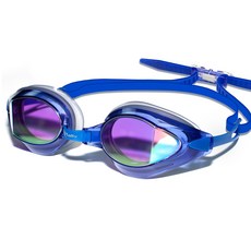 Rally 鏡面泳鏡 附墊圈泳鏡 KRUE011, 藍色, 1個