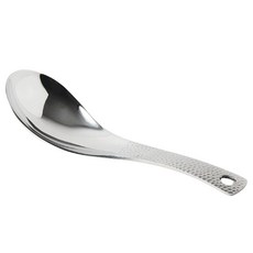 Moda Kitchen 韓國產全不鏽鋼錘紋上菜匙, 1個, 單一顏色