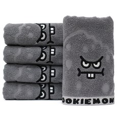 Sweet MONSTER 緹花毛巾 150g 30支棉紗, 5個, 灰色