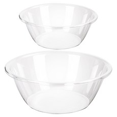 MONACO OLIVE 透明圓形臉盆 小型 + 大型套組, 透明, 1套