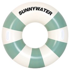 SUNNYWATER 圓形條紋泳圈 75, 1個, 薄荷綠