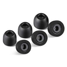 AZLA Foamax 標準記憶泡棉耳塞 有線/無線耳機耳塞套 3種 x 2入組 S / MS / M, 單一商品, 黑色