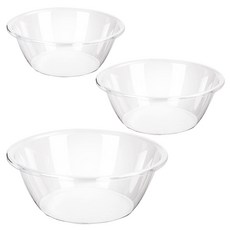 MONACO OLIVE 透明圓形臉盆 小型 + 中型 + 大型組合, 透明, 1套